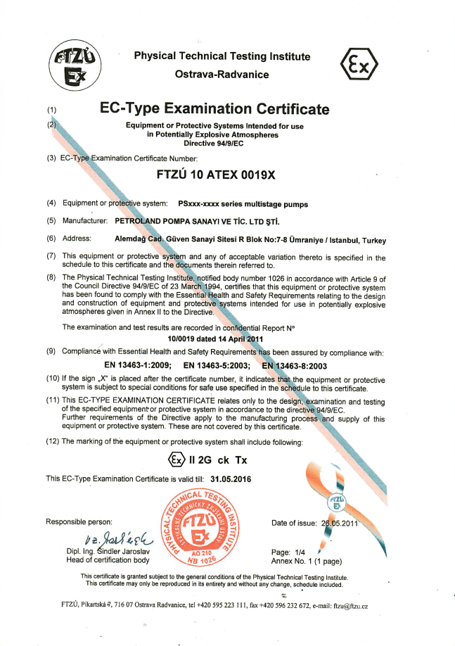 10 ATEX-0019X -1