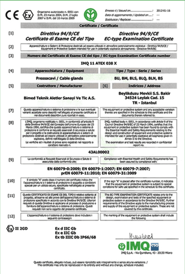 IMQ-11-ATEX-038-X